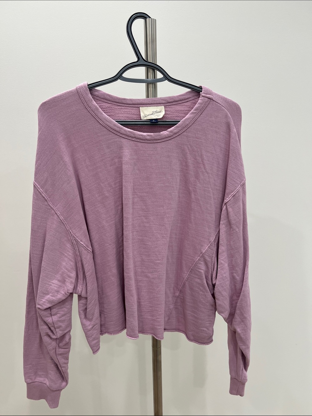 Vintage Type Mauve Cropped Crewneck Sweatshirt
